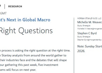 从AI到机器人！摩根士丹利：这五大主题将驱动2026年市场走向