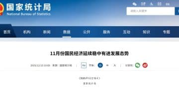 重要经济数据发布！4.8%，1.3%！国家统计局：11月份国民经济延续稳中有进发展态势