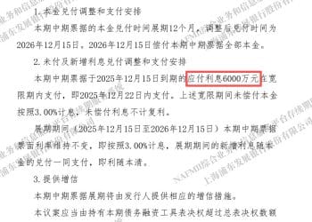 万科首个展期方案变更：新增刚兑6000万元利息议案 宽限期或延长30天