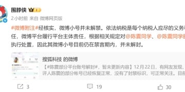 陈震账号已解封？微博、小红书和B站辟谣