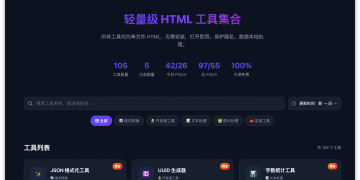 JustHTMLs - 开源 HTML 工具集平台