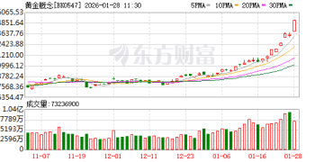 黄金概念涨停潮！业绩预告亮眼 5股2026年以来已翻倍