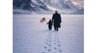 白宫发布特朗普与企鹅走向格陵兰岛AI图片！丹麦国防部称「北极耐力」军演将持续到2026年底