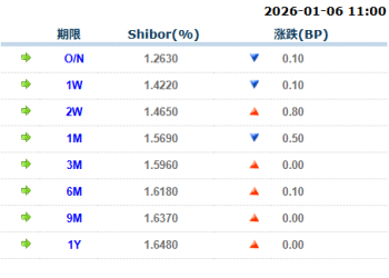 货币市场日报：1月6日