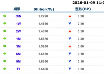 货币市场日报：1月9日