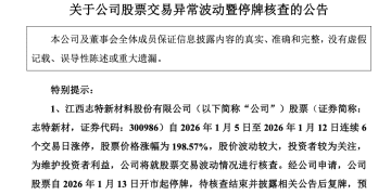 大涨近200%！2026年最牛股票，立即停牌！还有3只牛股公告：若股价再异常上涨，或申请停牌