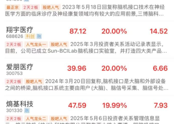 两天涨19.9%！人脑工程概念再掀涨停潮 行业发展逻辑生变