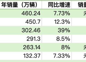 六大车企去年成绩单：比亚迪460万辆销量居首 上汽、吉利斩获两位数增幅