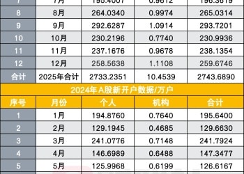 2025年全年新增开户2744万户 这在A股史上是什么水平？