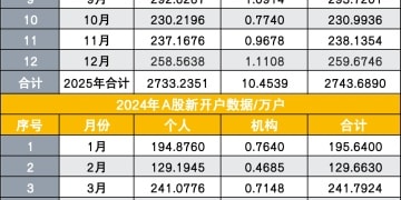 2025年全年新增开户2744万户 这在A股史上是什么水平？