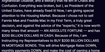 「特朗普版QE」? 特朗普下令「两房」入场：狂买2000亿美元债券