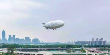 国产载人飞艇祥云AS700！完成全国首次载人飞艇商业飞行