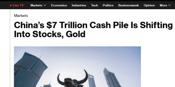 外媒：中国7万亿美元的现金储备正转向股票和黄金
