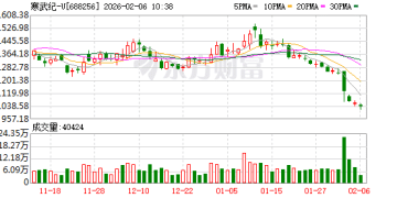 寒武纪开年下跌22% 直逼千元关口：基金连续两个季度减仓 宽基赎回施压