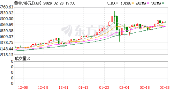 摩根大通上调黄金长期价格预期 维持2026年底目标价6300美元不变