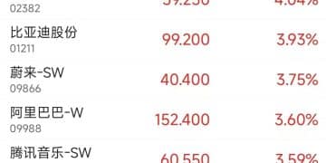 港股大涨，科网股集体走高，半导体、贵金属板块走强；大模型概念股续跌，智谱跌近24%、MINIMAX跌超10% | 港股早盘