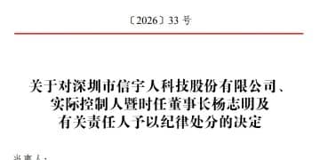 上市两年半深陷双重危机！信宇人2025年巨亏4.72亿元，实控人违规占用募资遭公开谴责