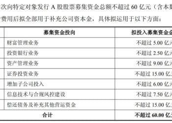 西南证券拟定增募资不超过60亿元「补血」，国资大股东助力突破净资本瓶颈