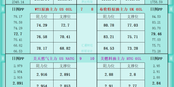 一张图看商品支撑阻力：金银油气+铂钯铜农产品期货(2026年3月2日)